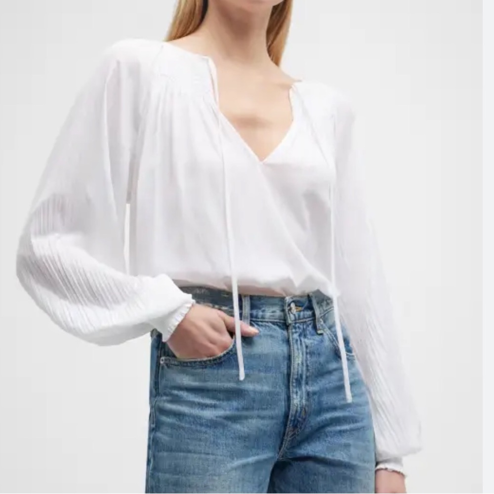 Ramy Brook Haruku White silk blouse XS NWT